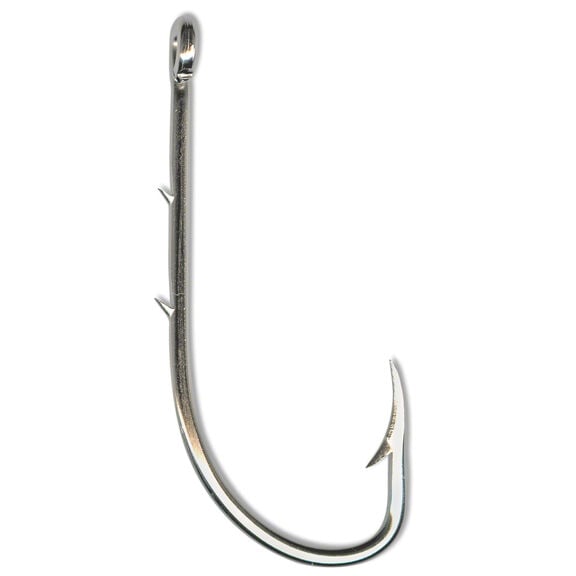 Classic Beak Hook, Nickel, Size 1/0, 2 Slices in 1X Long Shank, 100-Pack image number 0