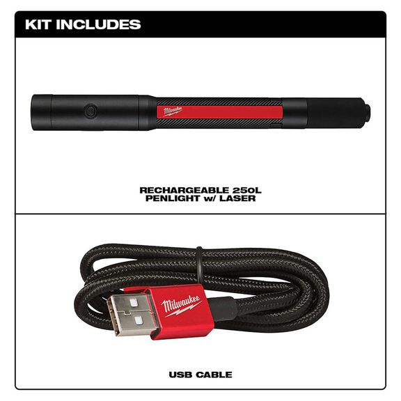 Rechargeable 250L Penlight with Laser image number 1
