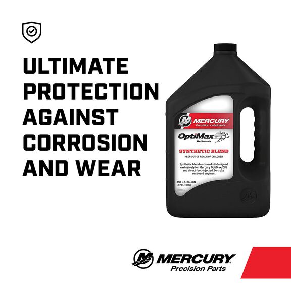 Mercury 8M0229798 Synthetic Blend Direct Injection (DI) Engine Oil for OptiMax and Other DFI 2-Stroke Outboards, Gallon image number 2