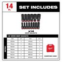 SHOCKWAVE&trade; Impact Duty&trade; 1/2" Drive Metric Deep 6 Point Socket Set, 14 Piece image number 1