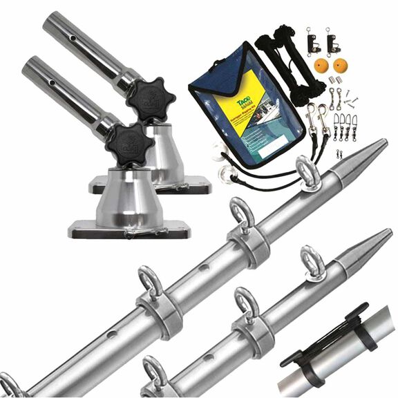 15' Grand Slam 170 Outrigger Kit, Silver/Silver image number 0
