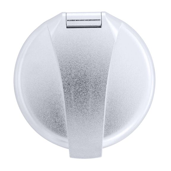Recessed Shower Chrome Cup & Lid, Small Chrome Sprayer No Hook, 6' White Rubber Hose image number 7