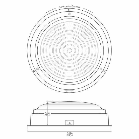 5 1/2" White Aluminum LED Dome Light, White image number 4