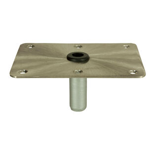 6" X 8" Threaded Square Base Satin Finish