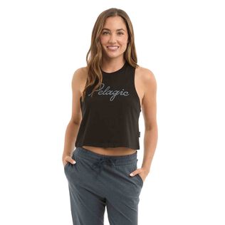 Women's Lines In Cropped Tank Top