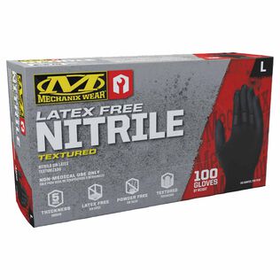 5 Mil Black Nitrile Disposable Gloves, Large, 100-Pack