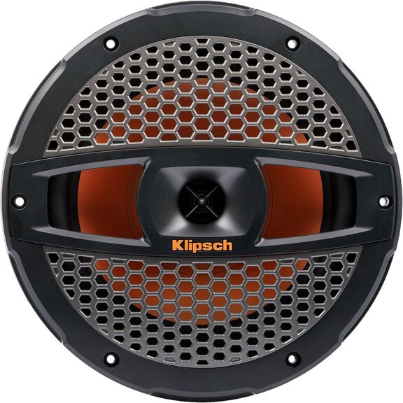 8.5" Marine Coaxial Speaker with Onyx Steel Colored Grilles and LED Lights image number 1