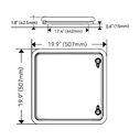SEAFLO 01-Series 22.5" x 22.5" Black Aluminum Square Deck Hatch image number 1