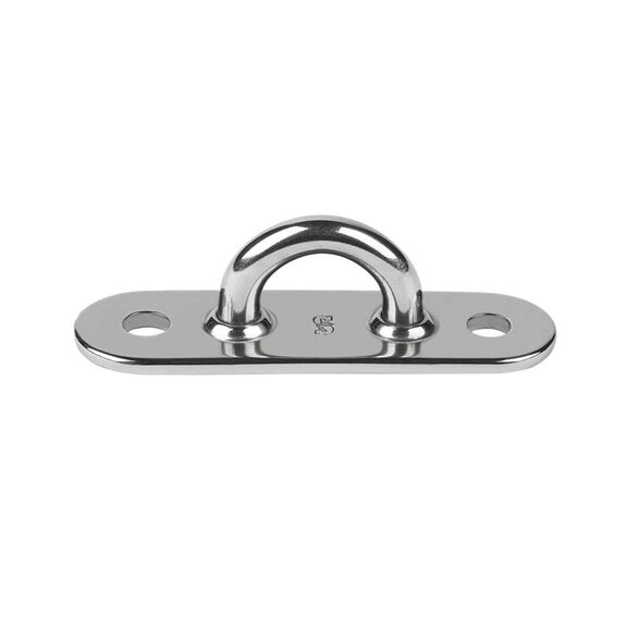 4 1/4" x 1 1/14" Dia. Heavy-Duty Oblong-Base Pad Eye with 5/16" Bail image number 0
