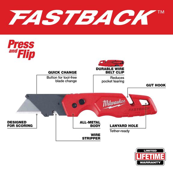 FASTBACK&trade; Folding Utility Knife image number 1
