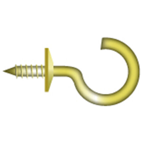 1/2" Brass Cup Hooks, 100-Pack image number 0