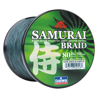 Samurai Braid Fishing Line, Green, 150 yds.