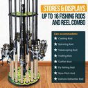 Green/Yellow 16 Round Rod Rack - Wood Post image number 2