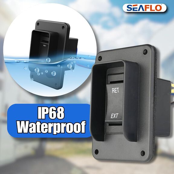 SEAFLO Power Stabilizer Jack Rocker Switch with Wiring Harness, 30A, 12V/24V image number 3