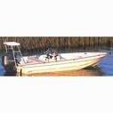 19'6" Styled-to-Fit Boat Cover for V-Hull Center Console Shallow Draft Fishing Boats with Poling Platform image number 2