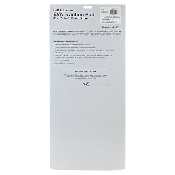 EVA Foam Traction Pad Faux Teak 16.25" x 8" image number 1