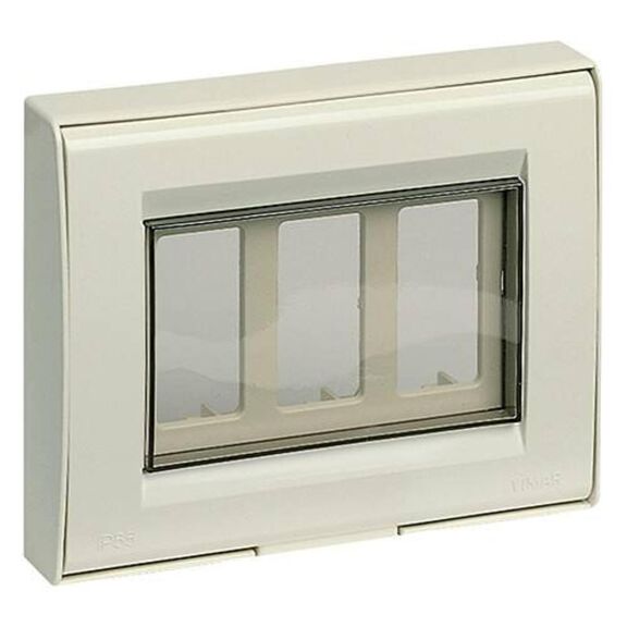 Vimar Idea Cover Plate Square 3-Module Antracite image number 0