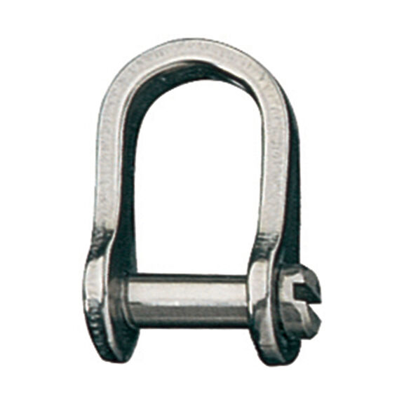 Stainless Steel Slotted "D" Shackle with 1/4" Pin image number 0