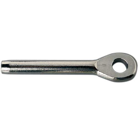 Stainless Steel Marine Swage Eye for 3/32" Wire, 1/4" Pin Dia. image number 0