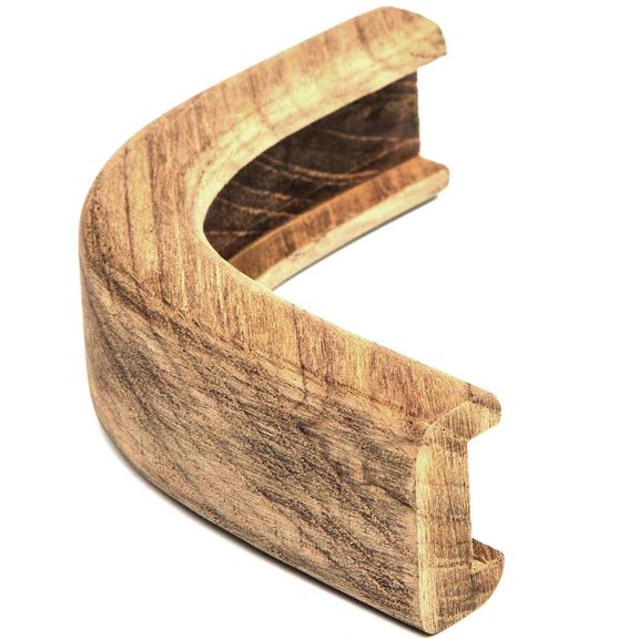 Teak Bulkhead Molding, 3/4" Track Outside Corner, 1 3/16" x 5/8" image number 0