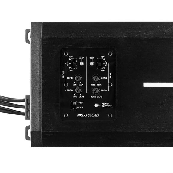 DS18 NXL-X600.4D Full-Range Class D 600 Watts 4-Channel Marine Amplifier, 150 x 4 RMS @4 OHM image number 3
