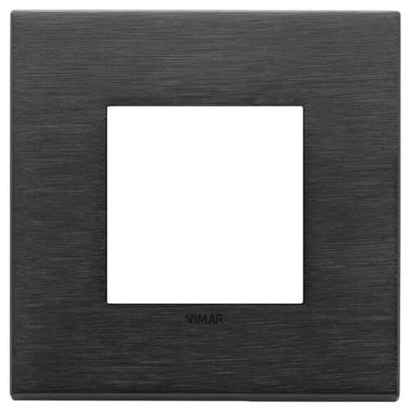 Vimar Eikon Total Look 22642.13 2-Module Cover Plate, Silver image number 0