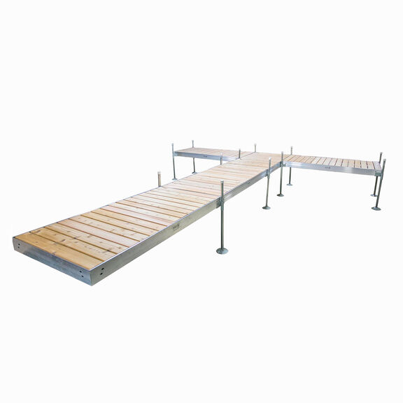 T-Shaped Aluminum Frame with Cedar Decking Complete Dock Packages image number 3