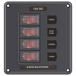 Water-Resistant Circuit Breaker Switch Panel, 4 Positions