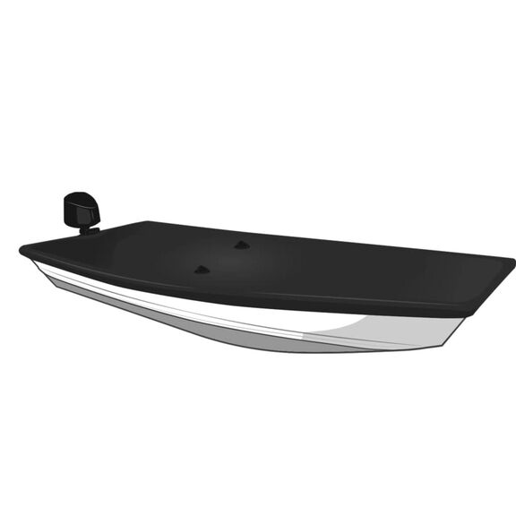 Exact Fit Boat Cover For 2005 Alumacraft VS 170 Seats Down O/B- Sharkskin Supreme - Caribbean Blue image number 0