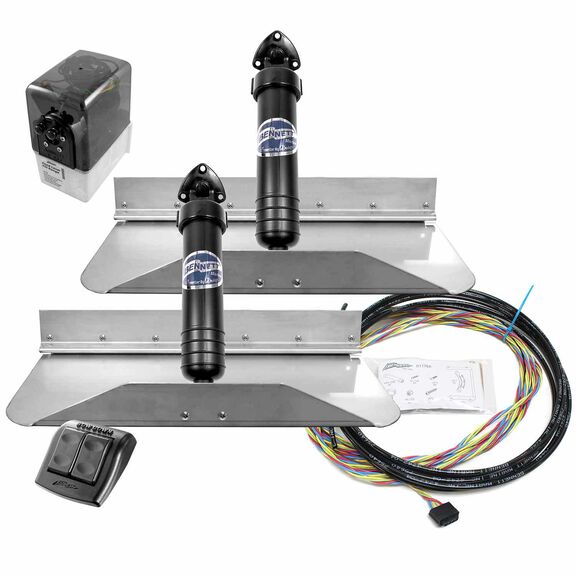 Classic Hydraulic Trim Tab System, 18" x 9", Fits Boats: 19' - 24' image number 0