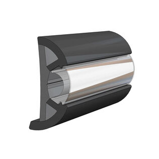 SuproFlex Large Rub Rail Black, 100'