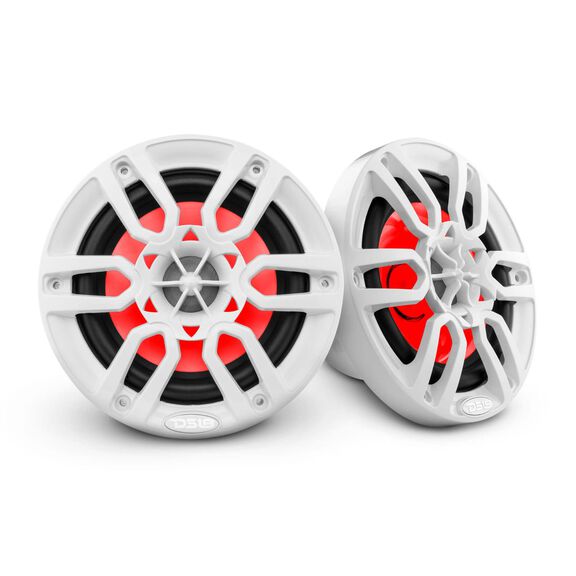 HYDRO 6.5" 2-Way Marine Speakers with Integrated RGB LED Lights, 300 Watts, White image number 0