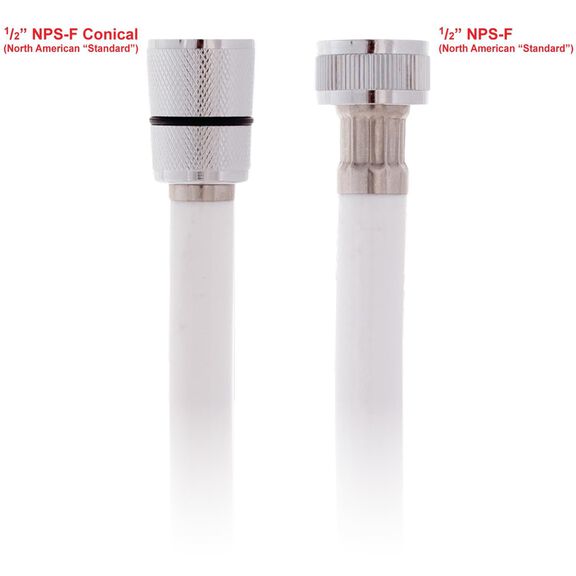 Hose 10' Rubber PVC 1/2" NPS-F + 1/2" NPS-F White image number 1