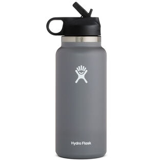 32 oz. Wide-Mouth Water Bottle with Straw Lid