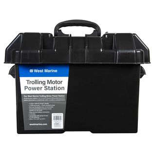 Trolling Motor Power Station Battery Box, Group 24 & 27 Battery Sizes, 2-Port USB, 12V Power Socket