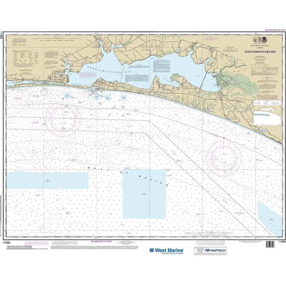 Maptech&reg; NOAA Recreational Waterproof Chart-Choctawhatchee Bay, 11388 image number 0