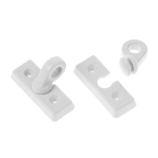Fender Holder, Keyed Quick Release, White, Pair