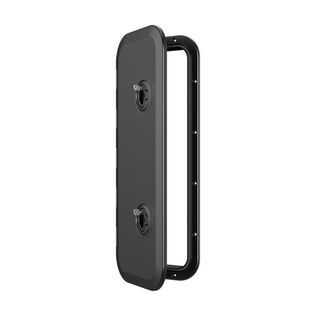 Locking Marine Boat Rectangular Access Hatch (Black) - 243mm x 607mm
