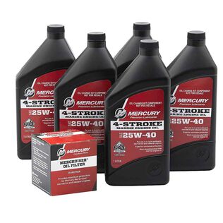 Mercury 8M0182227 Sterndrive Oil Change Kit for MerCruiser 4.3L V6 4-Stroke Engines (without remote oil filter kit)
