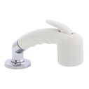 Deck-Mount Sprayer Small Warm White Sprayer No Hook w/Elbow, 10' White Rubber Hose, Low Profile Holder image number 0