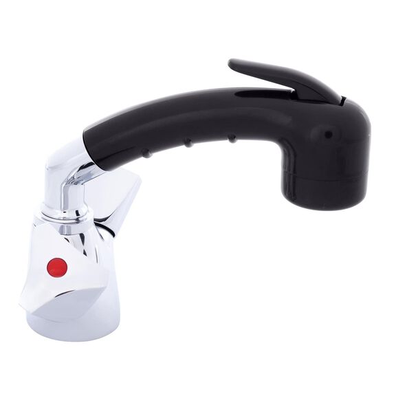 Trinidad Head/Shower Combo Faucet Small Black Sprayer No Hook, 6' Stainless Steel Hose Chrome/Black image number 2