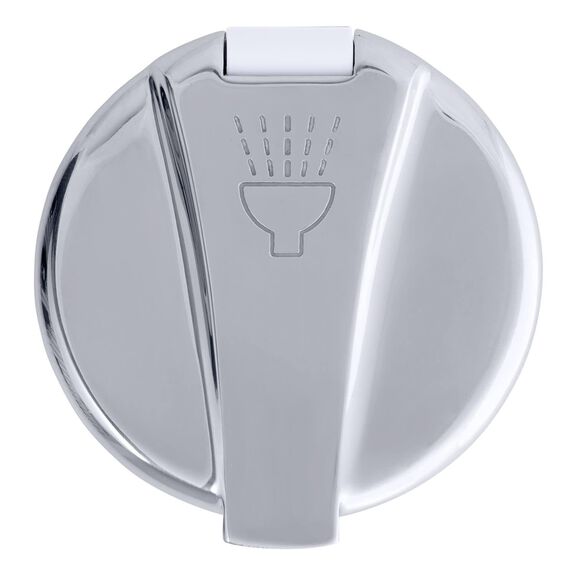Aidack Recessed Control Valve Hot/Cold Mixer, Arctic White Cup with Stainless Steel Lid, Chrome Aidack Handle image number 4