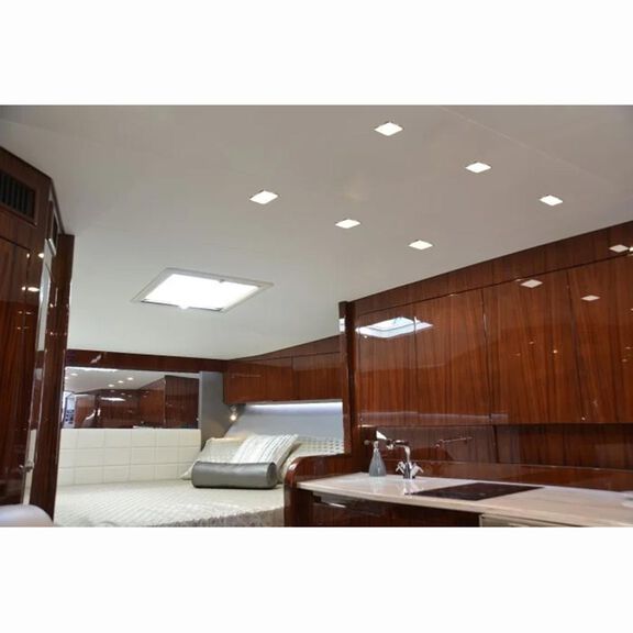 Square Mirage Down Light, 380 Lumen, Warm White, Polished Finish image number 2