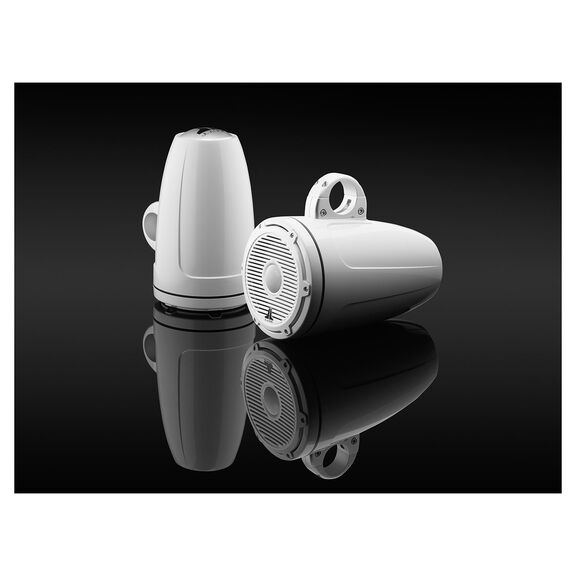 M6-880ETXv3-Gw-C-3Gw 8.8" Marine Enclosed Coaxial Speaker, White Classic Grille, Pair image number 2