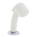 Deck-Mount Sprayer Small Warm White Sprayer No Hook, 10' White Rubber Hose, Low Profile Holder image number 0