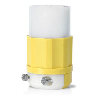 30 Amp 125 Volt Locking Connector, Industrial Grade, Grounding, Corrosion-Resistant,  NEMA L5-30R, 2P, 3W