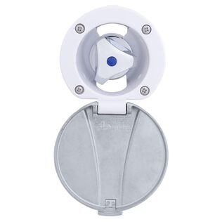 Trinidad Recessed Control Valve Cold Only, Arctic White Cup with Stainless Steel Lid, Chrome Trinidad Handle