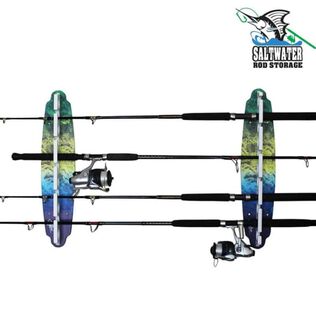 Reel Salty 11 Rod Fixed Wall Rack - Mahi