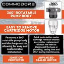 COMMODORE 1100 GPH / 12V C31-Series Vertical Livewell/Baitwell Pump &ndash; Long Housing, 360&deg; Discharge image number 4