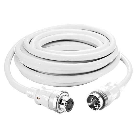 Hubbell Marine Cable, 50A 125/250V, 25ft, Yellow, with LEDs image number 0
